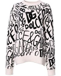 Dolce & Gabbana - Logo Knit Sweater - Lyst