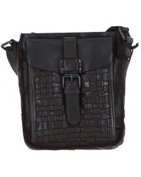 Ashwood Leather - 'Tramonto' Vintage Woven Crossbody Bag - Lyst