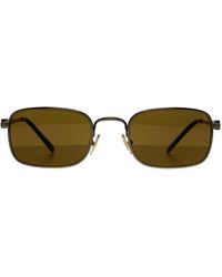 Miu Miu - Rectangle Old Dark Mu53As Metal - Lyst