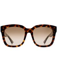 Gucci - Square Shiny Spotted Havana Gradient Gg1338S - Lyst