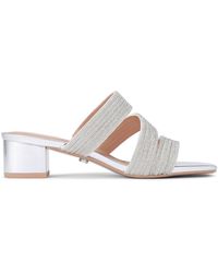 Carvela Kurt Geiger - Heel Silver Gala Block - Lyst