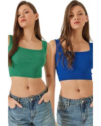 Bianco Lucci - 2Er-Pack Basic Tanktop - Lyst
