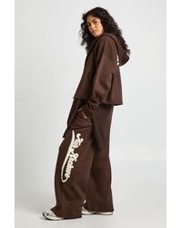 Boohoo - Ath Archive Self Fabric Applique Straight Leg Jogger - Lyst