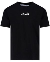 Off-White c/o Virgil Abloh - Off- Script Logo Slim Fit T-Shirt - Lyst