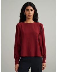Nobody's Child - Nobodys Regular Fit Crew Neck Long Sleeve Blouse - Lyst