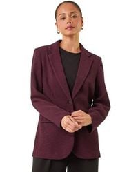 Roman - Petite Textured Buttoned Blazer - Lyst