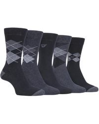 Farah - 5 Pack Thin Breathable Classic Argyle Patterned Soft Top Cotton Dress Socks - Lyst