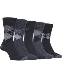 Farah - 5 Pack Thin Breathable Classic Argyle Patterned Soft Top Cotton Dress Socks - Lyst
