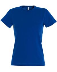 Sol's - Ladies Miss Short Sleeve T-Shirt (Royal) Cotton - Lyst