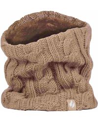 Heat Holders - Ladies Cable Knit Winter Fleece Lined Thermal Neck Warmer - Lyst