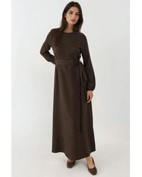 Hiccup - Long Sleeve Maxi Dress Arched Detail - Lyst