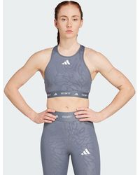 adidas Originals - Techfit Medium-Support High-Neck Print Bra - Lyst