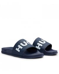 HUGO - Match Slides With Logo Strap Nos - Lyst