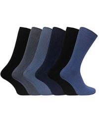 Sock Snob - 6 Pack Soft 100% Cotton Breathable Coloured Ribbed Dress Socks - Lyst