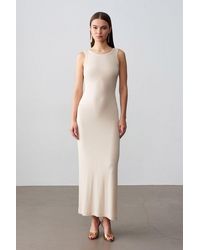 Dilvin - Ribbed Sleeveless Bodycon Maxi Dress - Lyst