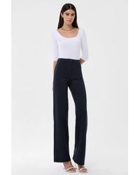 Hiccup - High Waist Striped Straight Leg Pants - Lyst