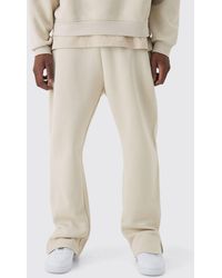 BoohooMAN - 330Gsm Regular Fit Split Hem Sweatpants - Lyst