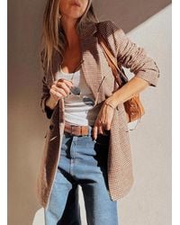 Azura Exchange - Houndstooth Pattern Blazer - Lyst