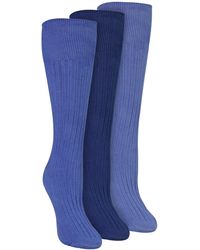 Sock Snob - Ladies 3 Pack Knee High 100% Cotton Soft Breathable Socks - Lyst