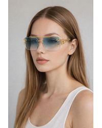 SVNX - Rimeless Navigator With Side Detail Sunglasses - Lyst