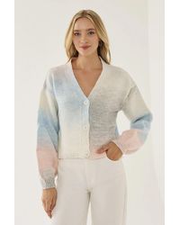Hiccup - Gradient V-Neck Relaxed Fit Cardigan - Lyst