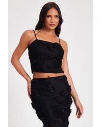 Quiz - Floral Crop Top - Lyst