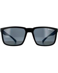 Arnette - Rectangle Matte Dark Polarized Sunglasses - Lyst