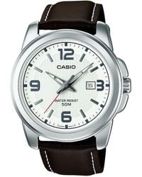 G-Shock - Collection Watch Mtp-1314Pl-7Avef Leather - Lyst