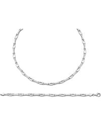 Orphelia - 925 Sterling Set: Chain + Bracelet - Lyst