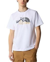 The North Face - T Shirts Ss Mountain Line Tee Cotton Summer Crew Neck Tops - Lyst