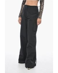 Palm Angels - Parachute Cargo-broek Met Wijde Pijpen In Zwart - Lyst