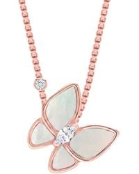 Bibei - Necklace With Butterfly Pendant And Cubic Zirconia - Lyst
