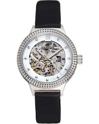 Empress - Alice Automatic Mop Skeleton Dial Leather-Band Watch - Lyst