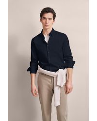 Bugatti - Herren Satijnen Overhemd Met Een Eenvoudige Look - Lyst