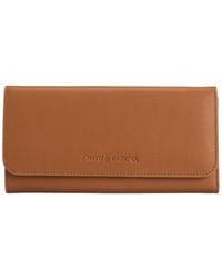 Smith & Canova - Leather Long Flap Over Closing Purse - Lyst
