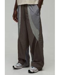 BoohooMAN - Baggy Fit Colour Block Track Pants - Lyst