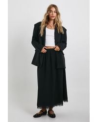 Boohoo - Wrap Waist Gathered Maxi Skirt - Lyst