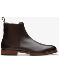Clarks - Craft James Top Chelsea Boot Dark Leather Boots - Lyst