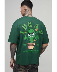 BoohooMAN - Tall Collector's Edtn Daisy Print Oversized Pocket T-Shirt - Lyst