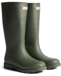 HUNTER - Downpour Tall Insulated Boot Rubber Dark Wellington Boots - Lyst