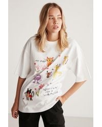 Grimelange - Oversized Printed Embroidered T-Shirt - Lyst