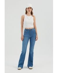 Hiccup - High Waist Flare Jeans - Lyst