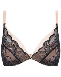 Chantelle - Midnight Flowers Plunge T-Shirt Bra - Lyst