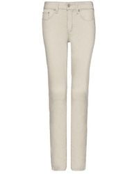 NYDJ - Marilyn Straight Jeans Beige Premium Denim | Feather - Lyst