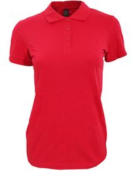 Sol's - Ladies Perfect Pique Short Sleeve Polo Shirt Cotton - Lyst