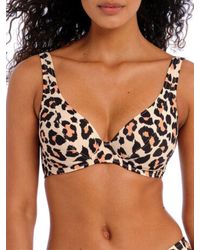 Freya - Animal Instinct High Apex Bikini Top - Lyst