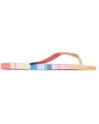 Havaianas - Striped Thong Toe Flip Flop Sandals - Lyst