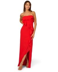 Adrianna Papell - Stretch Crepe Column Gown - Lyst