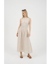 Brave Soul - Striped Sleeveless Smock Midi Dress - Lyst
