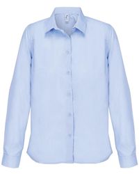 Sol's - Ladies Bailey Poplin Long-Sleeved Shirt (Sky) - Lyst